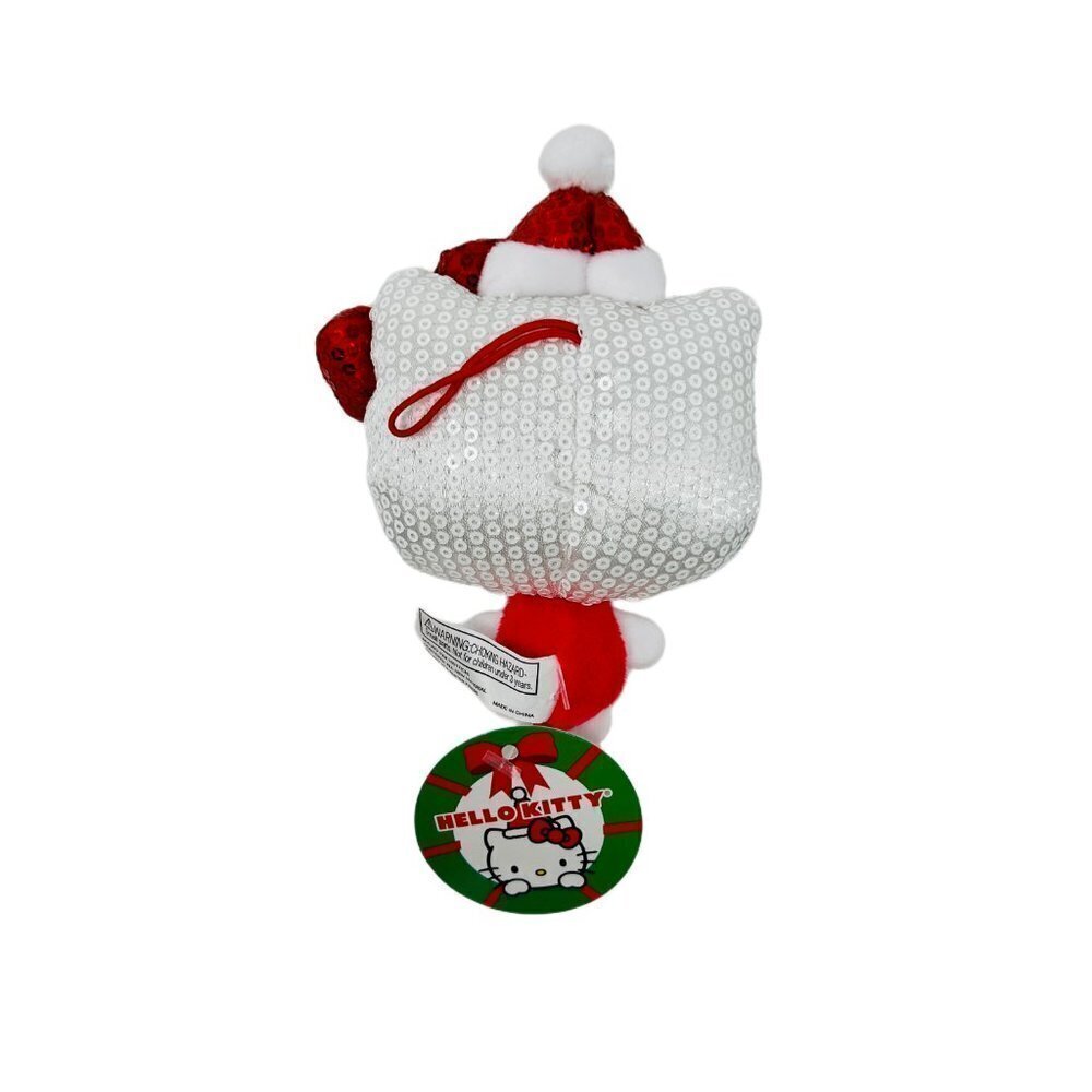 𝅺HELLO Kitty White Sequin Bow Christmas Holiday Ornament - Picture 9 of 9